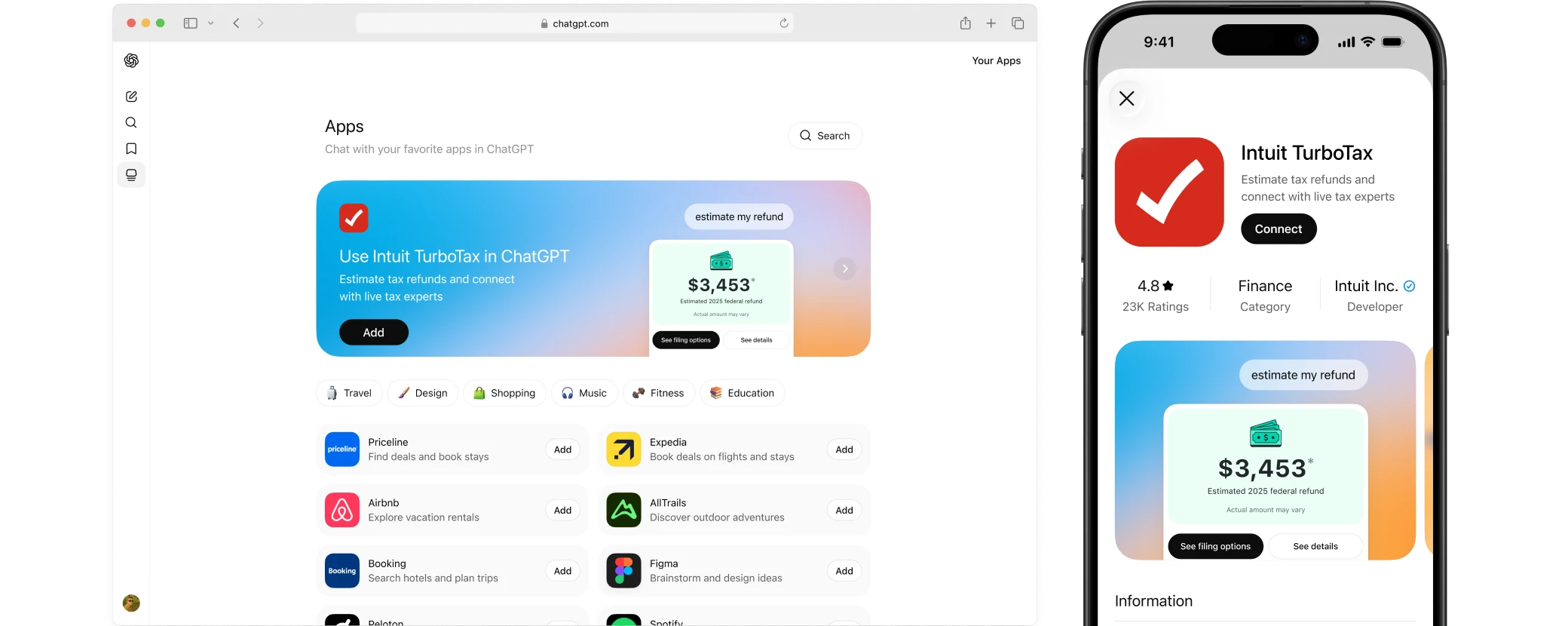 TurboTax solution inside ChatGPT