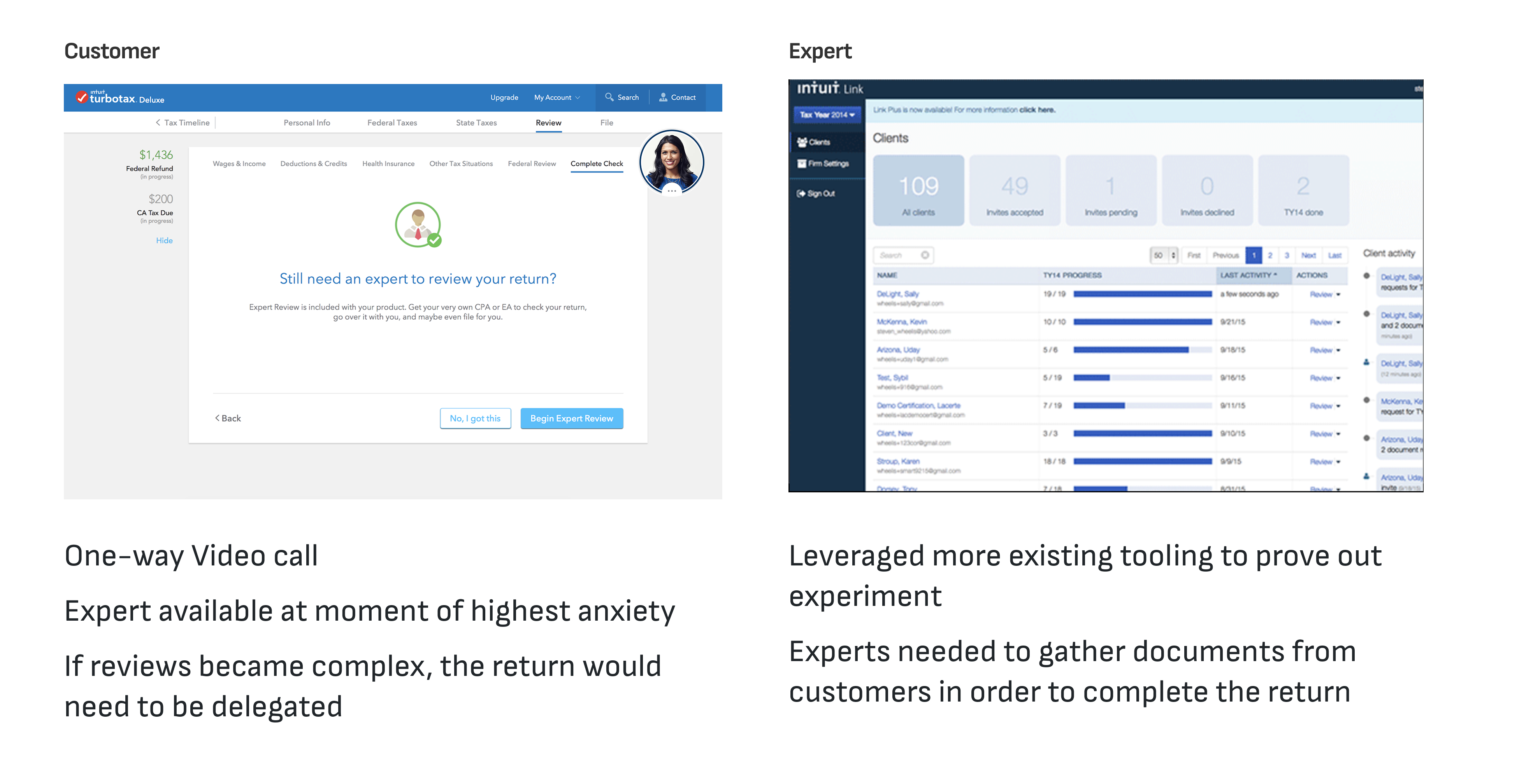 TurboTax Live Expert Review Moments